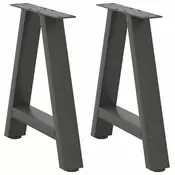Vidaxl Noge za klubsko mizico v obliki črke A, 2 kosa, antracitne, 50 x (42-43) cm, jeklo