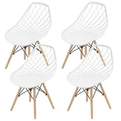 BOLZZ Set od 4 stolice Roma, Beli