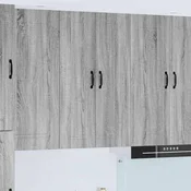 vidaXL Stenska kuhinjska omarica s polico Siva Sonoma 60 x 31 x 100 cm