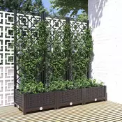 Vrtna žardinjera s rešetkom crna 120x40x121 5 cm PP - Crna 120 x 40 x 121.5 cm 1