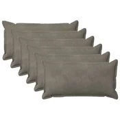 vidaXL Prevleka za blazino 6 pcs HOUTEN Svetlo siva 40 x 80 cm Žamet