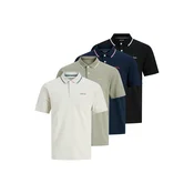 JACK & JONES Majica JJBLAZE  temno modra / svetlo siva / svetlo zelena / črna