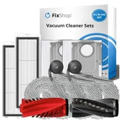Komplet nadomestnih delov za Xiaomi Roborock Qrevo, Qrevo Curv, Qrevo Edge, Qrevo 5AE (1x Glavna krtača, 2x Filter, 2x Stranska krtača, 4x Krpa za bri