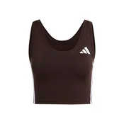 ADIDAS PERFORMANCE Športni top temno rjava/bela