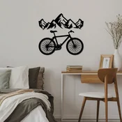 Wallity Zidna dekoracija Mountain And Bicycle - L, 70 x 38 cm, Crna