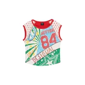 Desigual Majica  rumena / zelena / rdeča / bela