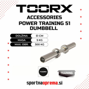 Toorx Power Training 51 Dumbell – kompaktna enoročna palica – dolžina 51 cm, teža 5 kg – po naročilu (dobava 10 do 14 dni)