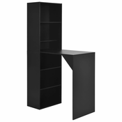 Barski stol s ormaricem crni 115 x 59 x 200 cm