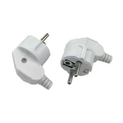 MicroConnect Kotni schuko napajalni vtič, 16A 250V Bel