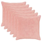 Vidaxl Prevleka za blazino 6 kos HOUTEN Roza 70 x 70 cm