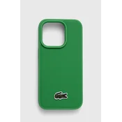 APPLE LACOSTE MAGSAFE maska za iPhone 15 Pro WOVEN LOGO GREEN LCHMP15LPVCN