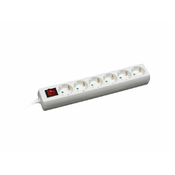 COMMEL Produžni Kabl 6 Uticnica 16A 250V 3500W Sklopka 1/4m H05VV-F 3G1 C0838