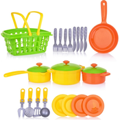 Kuhinjski set s košaro + 23 posod