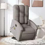 Vidaxl vidaXL Električni masažni stol z dvigalom in naslanjačem, taupe