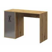 Uredski stol Akron N100 S vratima, S ladicama, 82x120x50cm, Craft hrast, Tamno sivo