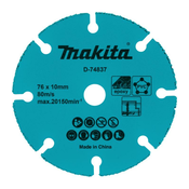 MAKITA D-74837 Rezalna plošča Makita z robom Volfram. karbida, za PVC, plastiko, les, Dimenzije: 76x10mm