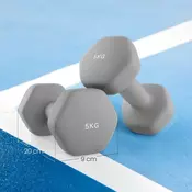Songmics Set uteži 2 kosa 21x105 cm siva