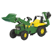 ROLLY TOYS traktor na pedale John Deere + prednji utovarivac + stražnja korpa