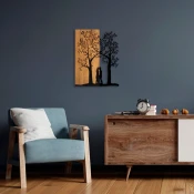 Atelier Del Sofa Zidna dekoracija Love Under The Tree, 45x58 cm, Crna