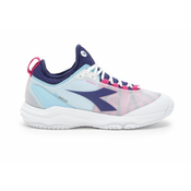 Ženske tenisice Diadora Speed Blushield Fly 4 + AG - white/blue print/pink yarr