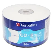 Verbatim CD-R z oznako, 700MB, 52x, 50 kosov