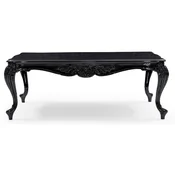 Casa Padrino luxury baroque coffee table black - Handmade solid wood living room table in baroque style - Luxury living room furniture in baroque style - Baroque furniture