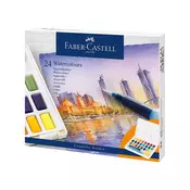 Faber-Castell Aquarellfarben in Näpfchen, 24er Etui