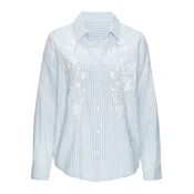 LASCANA Bluza svetlo modra/bela