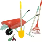 Small Foot Velika vrtna garnitura s samokolnico Tiny Garden - 1 set.
