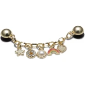 Crocs JIBBITZ FRIENDSHIP BRACELET CHAIN, vložki za obutev, zlata 10012303