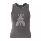 PATRIZIA PEPE Top MAGLIA  kamen / srebrna