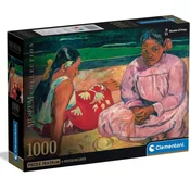 Muzejska zbirka: Gauguin - Tahitijske ženske na obali 1000-delna sestavljanka s posterjem - Clementoni