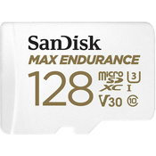 SANDISK SDXC SanDisk micro 128GB MAX ENDURANCE, 100/40MB/s, C10, U3, V30, adapter SDSQQVR-128G-GN6IA