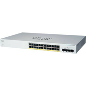 Cisco stikalo CBS220-24FP-4X (24xGbE, 4xSFP , 24xPoE , 382W) - REFRESH