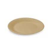 Papirnati krožnik (FSC Mix) maščobno odporen kraft O18cm [100 kos]