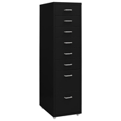 Mobilni ormaric za spise crni 28 x 41 x 109 cm metalni