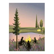 Vissevasse plakat Campfire 50x70 cm