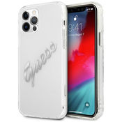 Guess GUHCP12MKTRSVSI iPhone 12/12 Pro 6,1 Transparent hardcase Vintage Script Silver (GUHCP12MKTRSVSI)