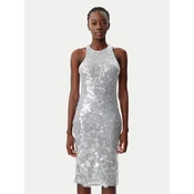 Patrizia Pepe Cocktail obleka 8A1444/J251-S708 Siva Regular Fit