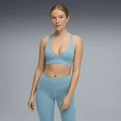 PUMA SHAPELUXE Plunge Bra Women, Clothing, Baltic Sea Blue, S