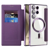 Etui SmartMag Book z Magsafe tehnologijo in RFID denarnico za Samsung Galaxy S24 Ultra - purple