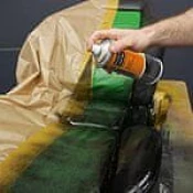 Foliatec Barva za plastiko in usnje - Interior Color Spray rdeča mat