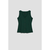 WOMENS TOP L-TS-4070 PALM LEAF