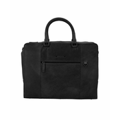 TORBA POSLOVNA Aviator Usnjena ČRNA BUFF TRUMBLED