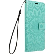 MEZZO Knjigasta torbica za XIAOMI Redmi 15 4G / 5G (171.1) mandala zelena