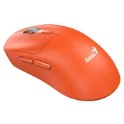 Genius NX-8260S BT, miška, brezžična, optična, 2400 DPI, 6 gumbov, tiha, polnilna, Copilot, Bluetooth 2,4 GHz, oranžna