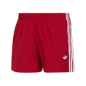 ADIDAS ORIGINALS Kratke kopalne hlače 3 STRIPES temno rdeča/bela