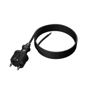 shumee Priključni kabel 4 m z ravnim vtičem 250 V 16 A 3 x 1 mm2 IP44 H05RR-F PP-40H črne barve W-97267