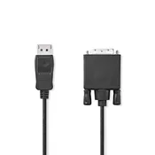 Nedis Kabel DisplayPort | DisplayPort moški | DVI-D 24+1-pin moški | 1080p | Ponikljano | 2,00 m | Okrogla | PVC | Črna | Oznaka