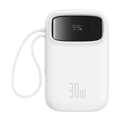 Baseus power bank Qpow 10000mAh 30W bijeli s USB-C kabelom